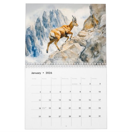 Whispers of the Woods – Forest Animals in Watercol Kalender (Jan 2026)