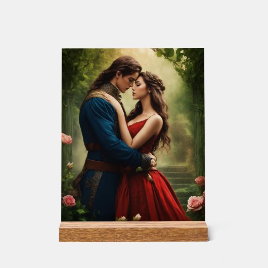 "Whispers of Time: A Romance Fantasy" Acryl Bord (Voorkant)