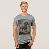 Whispers of Wind - Ethereal Equine Escape Tri-Blend Shirt (Voorkant volledig)