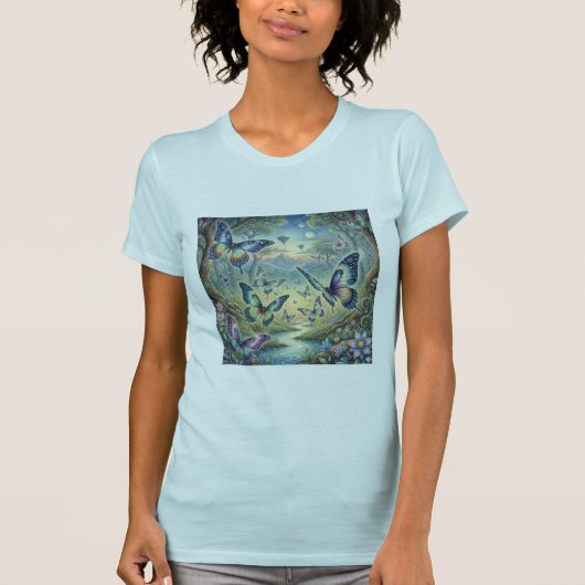 Whispers of Wings-Mystical Butterfly Dream T-shirt (Voorkant)