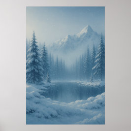 Whispers of Winter beroemd gemaakt door Snowy Moun Poster