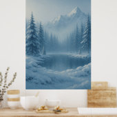 Whispers of Winter beroemd gemaakt door Snowy Moun Poster (Keuken)