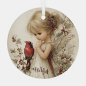 Whispers of Winter Grace Glas Ornament (Achterkant)