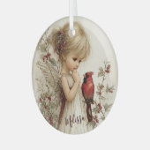 Whispers of Winter Grace Glas Ornament (Voorkant links)