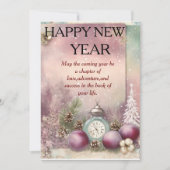 "Whispers of Winter: Nieuwjaars wenskaart" Feestdagenkaart (Voorkant)