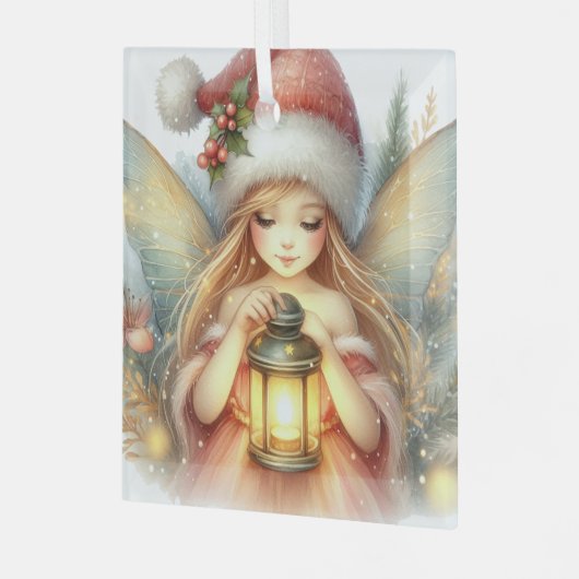 Whispers of Winter: The Christmas Fairy Glas Ornament (Voorkant links)