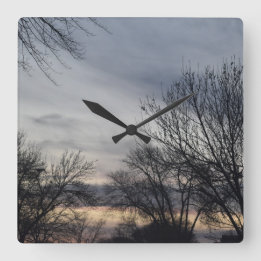 Whispers of Winter Vierkante Klok