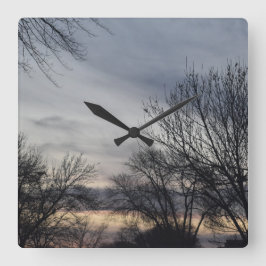 Whispers of Winter Vierkante Klok