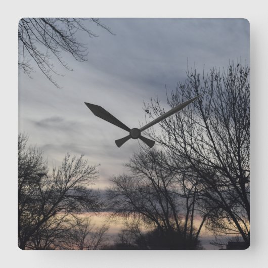 Whispers of Winter Vierkante Klok (Voorkant)