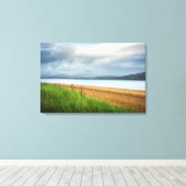 Whispers on the Sand: The Historic Rathmullan Beac Canvas Afdruk (Insitu (Houten vloer))