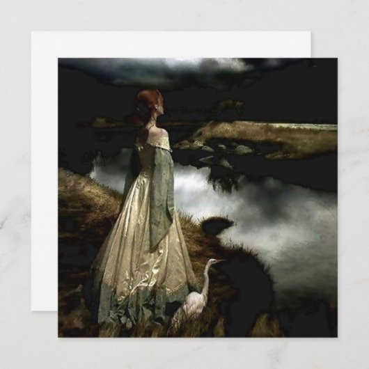 “Whispers on the Wind” by Edward Robert Hughes Feestdagenkaart (Voorkant / Achterkant)