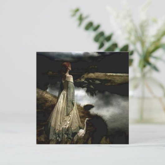 “Whispers on the Wind” by Edward Robert Hughes Feestdagenkaart (Staand voorkant)