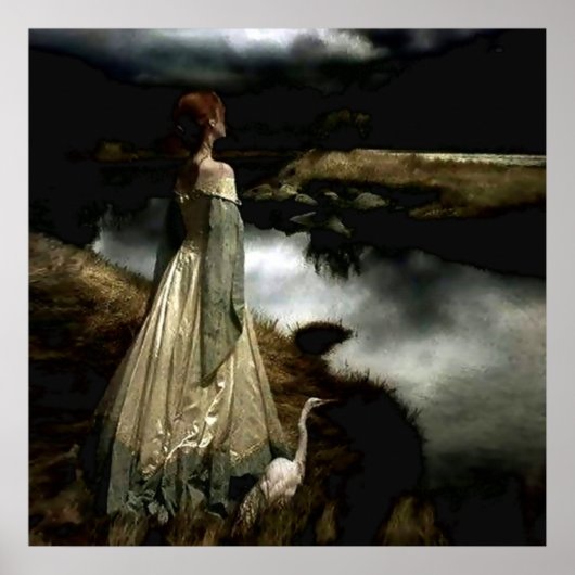 "Whispers on the Wind" van Edward Robert Hughes Poster (Voorkant)