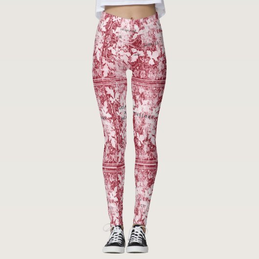 Whispers (rood) leggings (Voorkant)