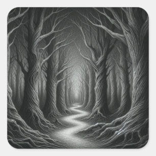 Whispers van de Enchanted Forest Vierkante Sticker