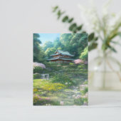 Whispers van de Natuur, vreedzame tuin Briefkaart (Staand voorkant)