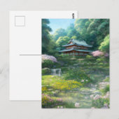 Whispers van de Natuur, vreedzame tuin Briefkaart (Voorkant / Achterkant)