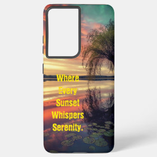 Whispers van de ondergaande zon telefoonhoesje samsung galaxy hoesje