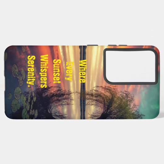 Whispers van de ondergaande zon telefoonhoesje samsung galaxy hoesje (Linkerkant)