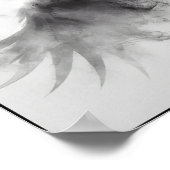 Whispers van een Smoky Crane Abstract Poster (Hoek)