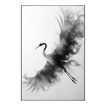 Whispers van een Smoky Crane Abstract