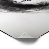 Whispers van een Smoky Crane Abstract Poster (Hoek)