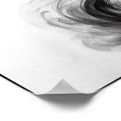 Whispers van een Smoky Crane Abstract Poster (Hoek)