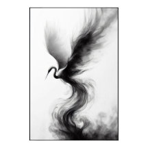 Whispers van een Smoky Crane Abstract