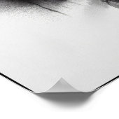 Whispers van een Smoky Crane Abstract Poster (Hoek)