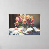 Whispers van Elegance: Een Floral Ode Canvas Afdruk (Voorkant)