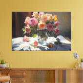 Whispers van Elegance: Een Floral Ode Canvas Afdruk (Insitu (Woonkamer))
