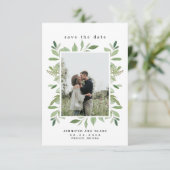 Whispers van het Lente Foto Wedding Save the Date (Staand voorkant)