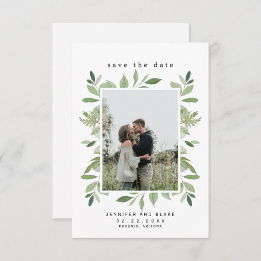 Whispers van het Lente Foto Wedding Save the Date (Voorkant / Achterkant)