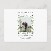 Whispers van Spring Photo White Save the Date Briefkaart (Voorkant)