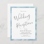 "Whispy Mint Blue" Waterverf Abstracte uitnodiging (Voorkant / Achterkant)