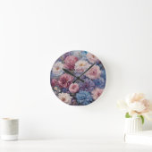 Whispy wildflower design ronde klok (Huis)