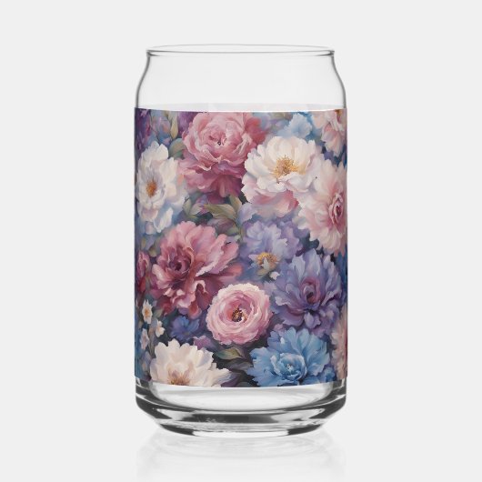 Whispy wildflower ontwerp blikvorm glas (Achterkant)