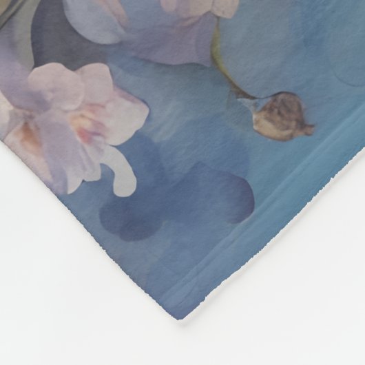 Whispy wildflower ontwerp fleece deken (Hoek)