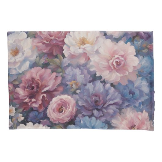 Whispy wildflower ontwerp kussensloop (Voorkant)