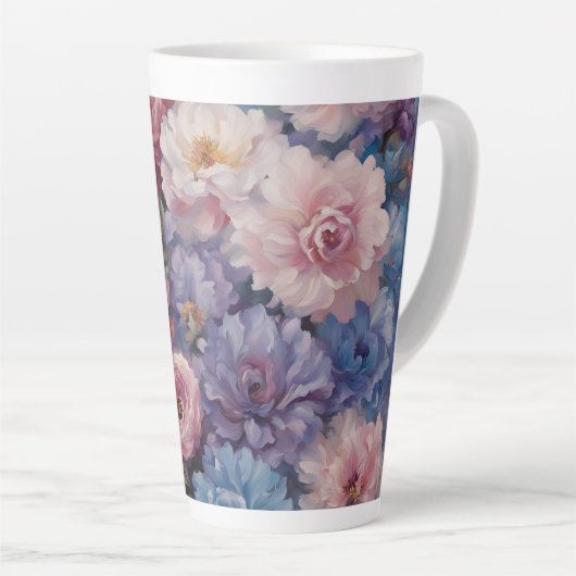 Whispy wildflower ontwerp latte mok (Rechterhoek)