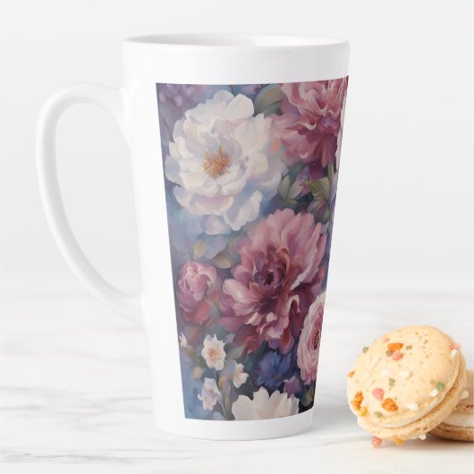 Whispy wildflower ontwerp latte mok (In situ)