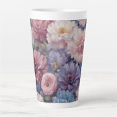 Whispy wildflower ontwerp latte mok (Voorkant)