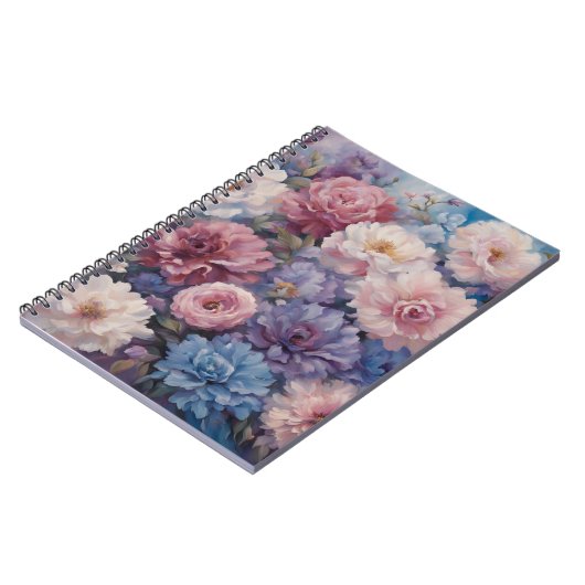 Whispy wildflower ontwerp notitieboek (Linkerzijde)