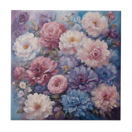 Whispy wildflower ontwerp tegeltje (Voorkant)