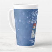 Whistelse Kerstman Prettig Kerstfeest Latte Mok (Linkerhoek)