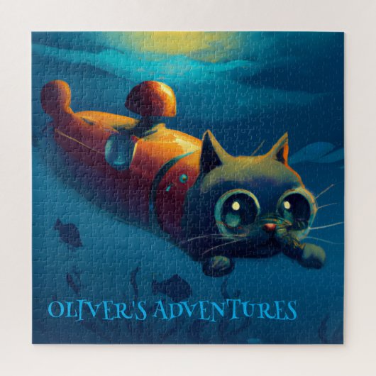 WHISTFUL FANTASTISCH ONDERWATER KAT LEGPUZZEL (Verticaal)