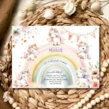 Whistful magisch pastel eenhoorn kinderverjaardag