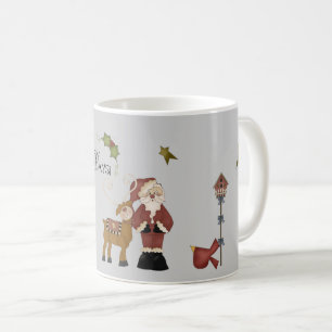 Whistige Kerstman in Kerstdecoratie Koffiemok