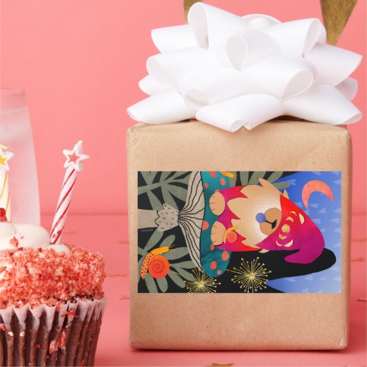 WHISTLEBRITCHES stikt grote rechthoekige stickers (Feest)