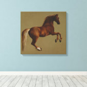 Whistlejacket het Paard (door George Stubbs) Canvas Afdruk (Insitu (Houten vloer))